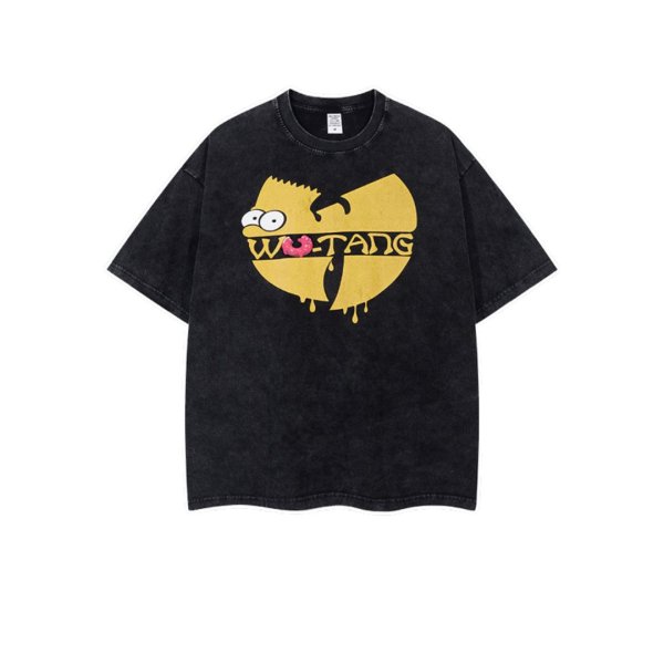 画像1: 22 WU-TANG Remake Simpsons Vintade T-shirts  ユニセックス男女兼用 シンプソン シンプソンズ ヴィンテージ ウータン Tシャツ (1)