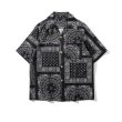 画像3: Unisex paisley shirt Aloha shirt   男女兼用 ユニセックスオーバーサイズ　ペイズリー柄  バンダナ柄 シャツ アロハシャツ  (3)