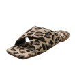 画像1: square head cross beach one word slippers sandal 　フラットクロスサンダルスリッパ    (1)