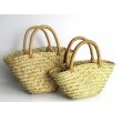 画像7: woven triangular grass oblique straw bagbasket bag  tote bag　 トライアングル三角籠かごトートバッグ ビーチバッグ (7)