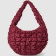 画像6: down dumpling folded shoulder tote bag　 絞りキルティングバケットダウンショルダートートフレンチバッグ (6)