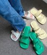 画像6: flat-bottomed belt buckle one-word slippers　フラットベルトバックルサンダルスリッパ    (6)