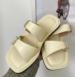 画像7: flat-bottomed belt buckle one-word slippers　フラットベルトバックルサンダルスリッパ    (7)