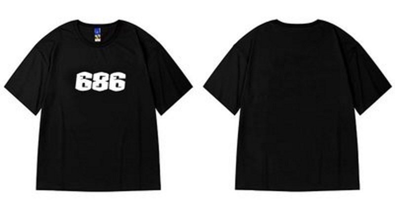 画像7: simple 686 rogo printing top printing t-shirts   ユニセックス 男女兼用686ナンバープリントTシャツ (7)