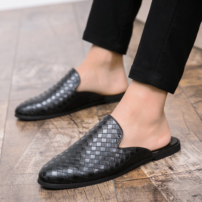 画像6: Baotou mesh style half sandals slippers メンズメッシュスタイルレザーハーフスリッパサンダル (6)
