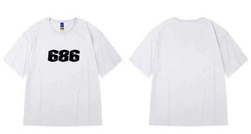 画像8: simple 686 rogo printing top printing t-shirts   ユニセックス 男女兼用686ナンバープリントTシャツ (8)