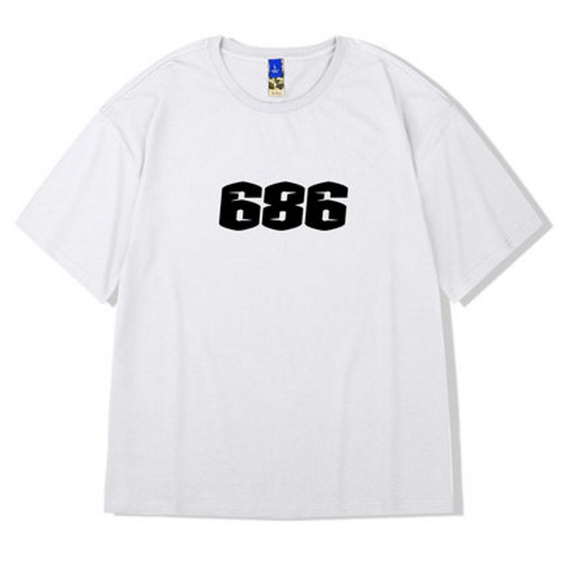 画像2: simple 686 rogo printing top printing t-shirts   ユニセックス 男女兼用686ナンバープリントTシャツ (2)