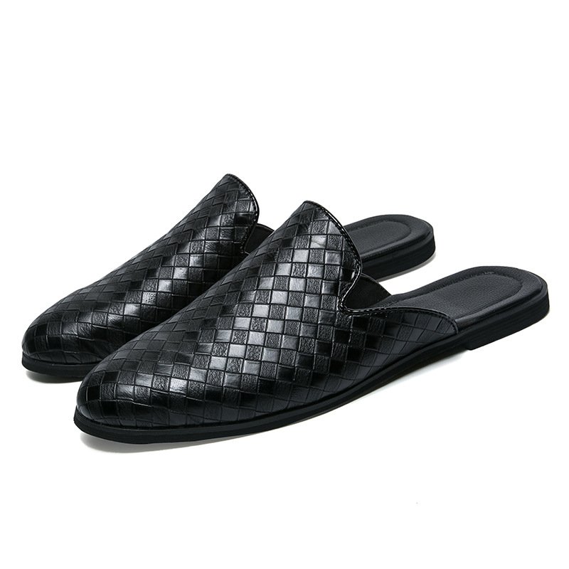 画像3: Baotou mesh style half sandals slippers メンズメッシュスタイルレザーハーフスリッパサンダル (3)