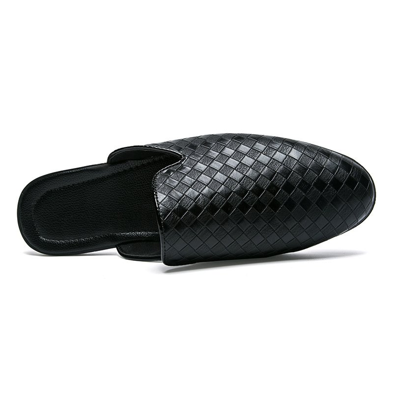 画像5: Baotou mesh style half sandals slippers メンズメッシュスタイルレザーハーフスリッパサンダル (5)