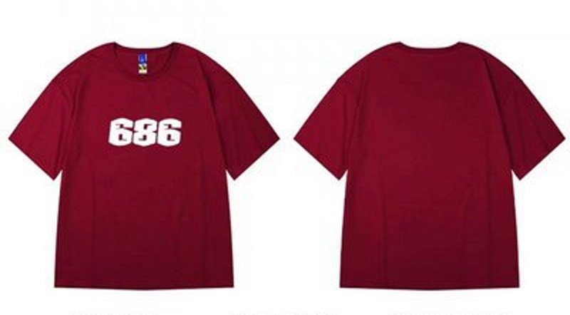 画像4: simple 686 rogo printing top printing t-shirts   ユニセックス 男女兼用686ナンバープリントTシャツ (4)