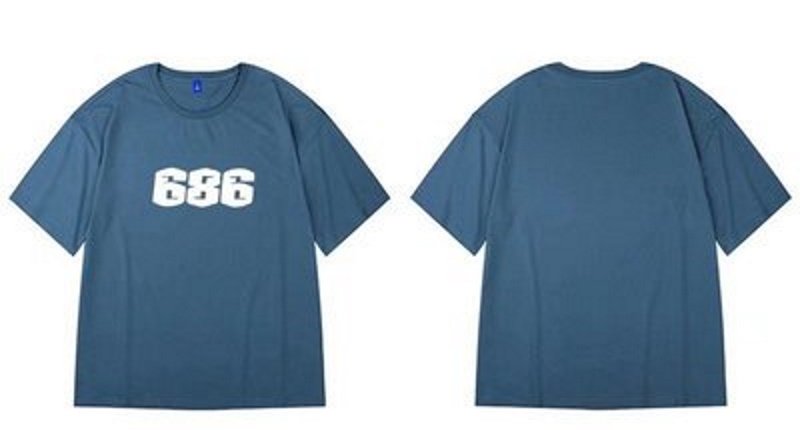 画像3: simple 686 rogo printing top printing t-shirts   ユニセックス 男女兼用686ナンバープリントTシャツ (3)