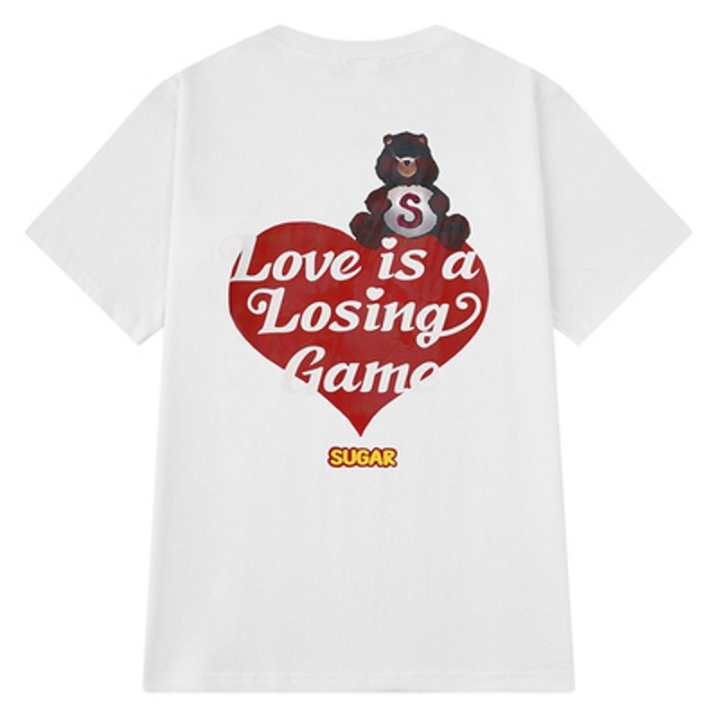 画像1: Sugar bear printing top printing t-shirts  　ユニセックス 男女兼用シュガーベア熊プリントTシャツ (1)