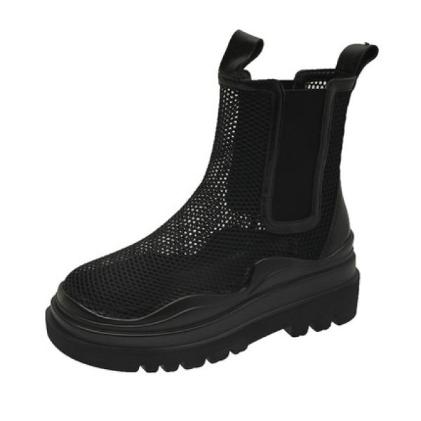 画像3: women's Mesh-Platform Martin Boots　メッシュプラットフォーム厚底マーティンブーツ (3)
