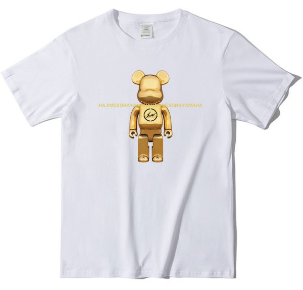 画像1: golden bear kaws printing t-shirts  　ユニセックス 男女兼用ゴールデンカウズベアプリントTシャツ (1)