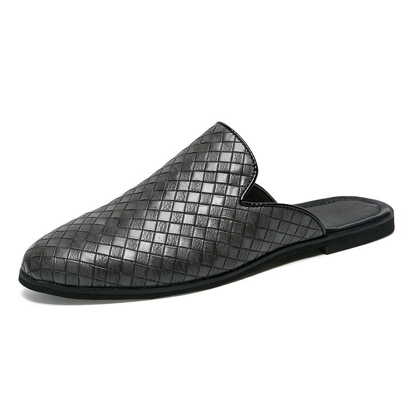 画像2: Baotou mesh style half sandals slippers メンズメッシュスタイルレザーハーフスリッパサンダル (2)