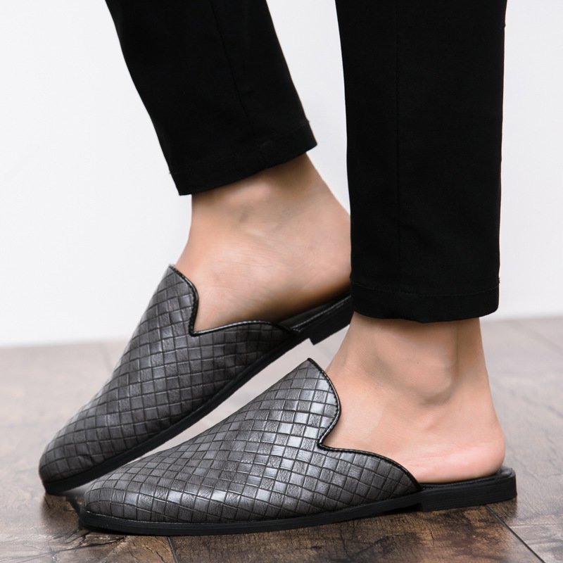 画像7: Baotou mesh style half sandals slippers メンズメッシュスタイルレザーハーフスリッパサンダル (7)