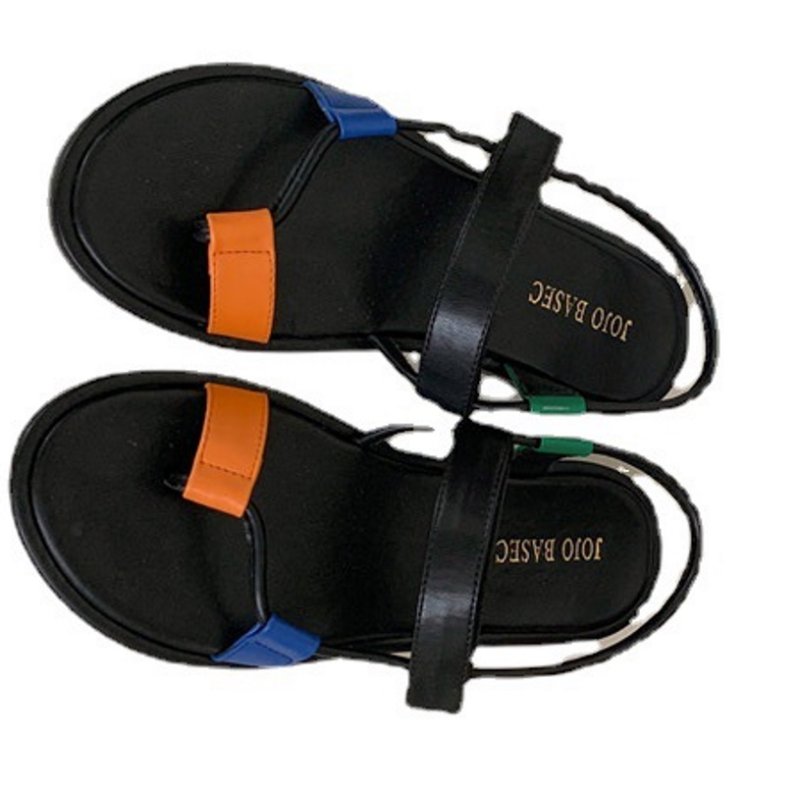 画像11: flat-bottomed clip-toe sandals slippers　フラットベルトバックルクリップトゥサンダルスリッパ    (11)