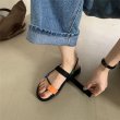 画像14: flat-bottomed clip-toe sandals slippers　フラットベルトバックルクリップトゥサンダルスリッパ    (14)