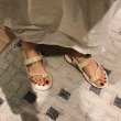 画像4: flat-bottomed clip-toe sandals slippers　フラットベルトバックルクリップトゥサンダルスリッパ    (4)