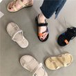 画像9: flat-bottomed clip-toe sandals slippers　フラットベルトバックルクリップトゥサンダルスリッパ    (9)