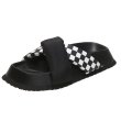 画像3: flat cross checkerboard muffin bottom one word slippers sandals 　クロスチェッカーボードマフィンボトムサンダルスリッパ    (3)