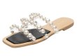 画像3: Nudie flat sandals with pearls　 パール付きフラットヌーディーサンダルスリッパ    (3)
