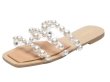 画像2: Nudie flat sandals with pearls　 パール付きフラットヌーディーサンダルスリッパ    (2)