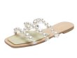 画像1: Nudie flat sandals with pearls　 パール付きフラットヌーディーサンダルスリッパ    (1)