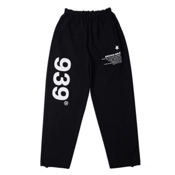 画像1: Unisex 939  logo sweatpants trousers 　男女兼用ユニセックス939ロゴスウェットパンツ (1)