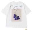 画像2: Apples & Grape Fruits printing t-shirts  　ユニセックス 男女兼用アップル＆グレーププリントTシャツ (2)