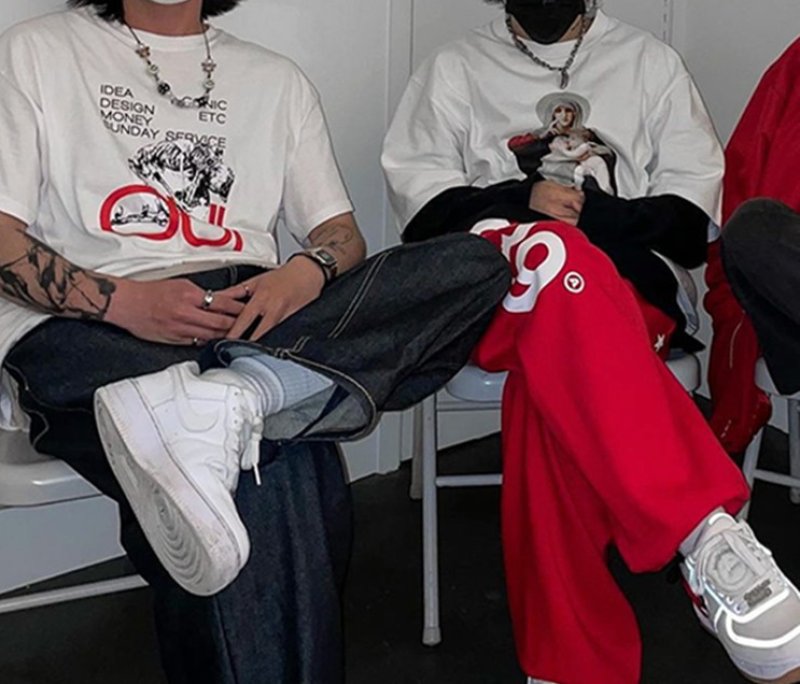 画像4: Unisex 939  logo sweatpants trousers 　男女兼用ユニセックス939ロゴスウェットパンツ (4)