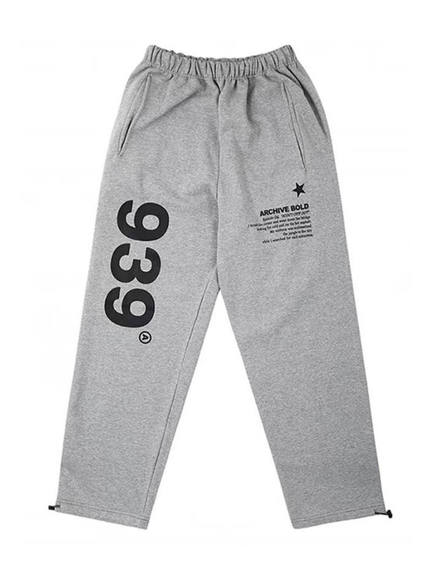 画像3: Unisex 939  logo sweatpants trousers 　男女兼用ユニセックス939ロゴスウェットパンツ (3)