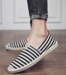 画像5: Men's Border espadrilles flat shoes loafers  メンズ ボーダー エスパドリーユフラットシューズローファー (5)