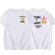 画像2: Sponge bob back logo print t-shirts  　ユニセックス 男女兼用スポンジボブバックロゴープリントTシャツ (2)