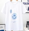 画像9: street shoot blogger Nordic style cartoon smiley print T-shirt　ストリートシュートスマイリープリント半袖Tシャツ  (9)