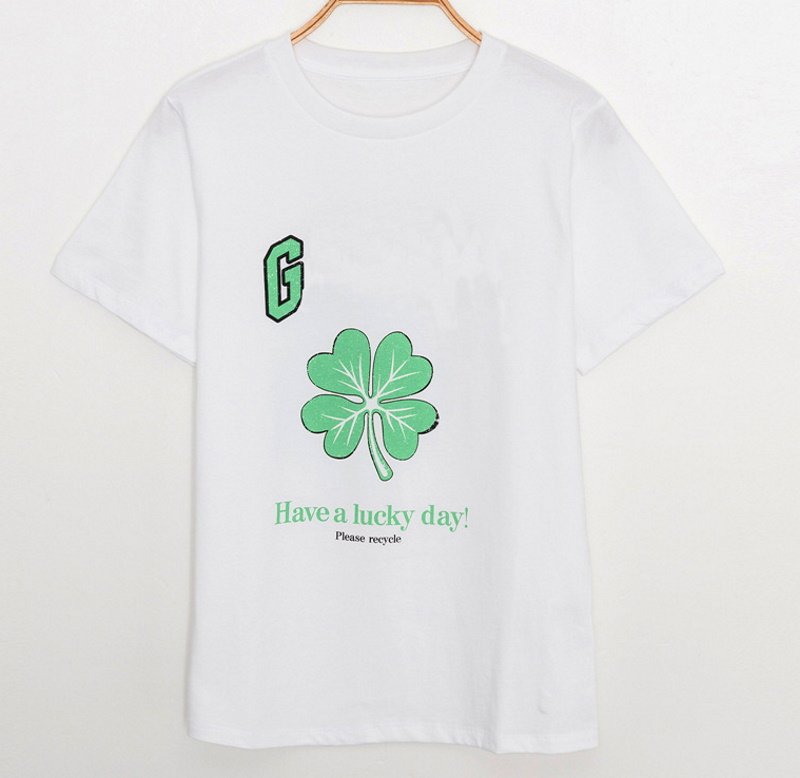 画像12: four-leaf clover cherry blossom smiley faceprint T-shirt　フォーリーブス＆チェリーブロッサム＆スマイリープリント半袖Tシャツ  (12)
