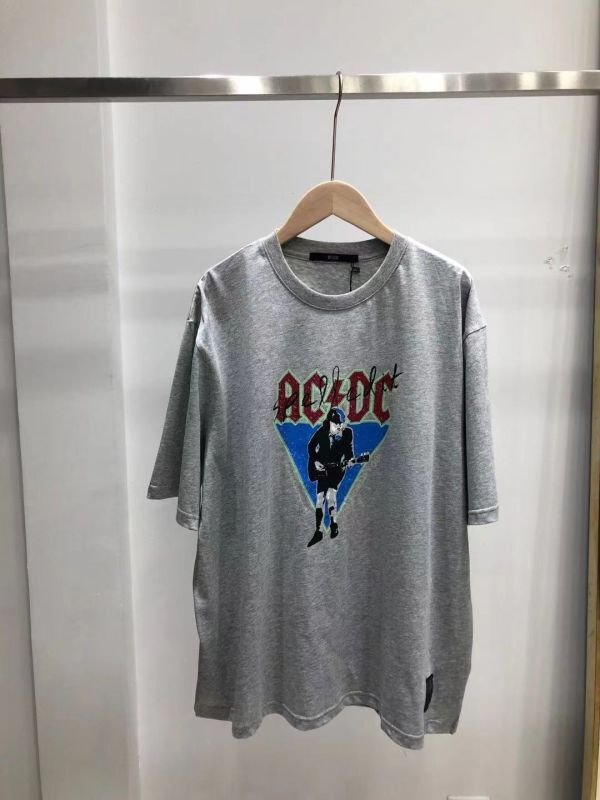 画像8: Unisex  washed rock guitar band ACDC loose short sleeve T-shirt 男女兼用 バンドT ユニセックス ウォッシュド ロックギターバンドペイントTシャツ (8)