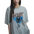 画像5: Unisex  washed rock guitar band ACDC loose short sleeve T-shirt　男女兼用 ユニセックス ウォッシュド ロックギターバンドペイントTシャツ (5)