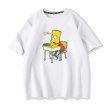 画像1: Study Bart Simpson T-shirt　ユニセックス 男女兼用スタディーバートシンプソンプリントTシャツ (1)