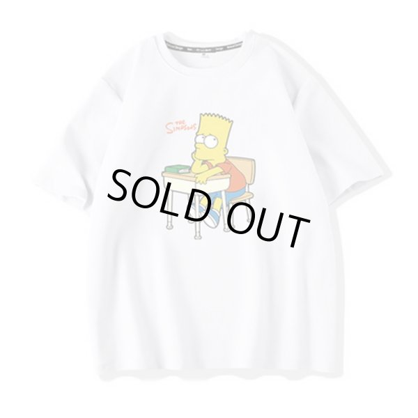 画像1: Study Bart Simpson T-shirt　ユニセックス 男女兼用スタディーバートシンプソンプリントTシャツ (1)