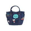 画像8: Snoopy embroidery denim eco bag shopping bag   tote bag　スヌーピー刺繍デニムエコトートママバッグ (8)