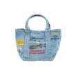 画像7: Snoopy embroidery denim eco bag shopping bag   tote bag　スヌーピー刺繍デニムエコトートママバッグ (7)