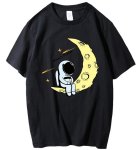 画像2: NASA Crescent Astronaut T-shirt　ユニセックス 男女兼用ナサ三日月＆宇宙飛行士プリントTシャツ (2)