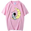 画像5: NASA Crescent Astronaut T-shirt　ユニセックス 男女兼用ナサ三日月＆宇宙飛行士プリントTシャツ (5)