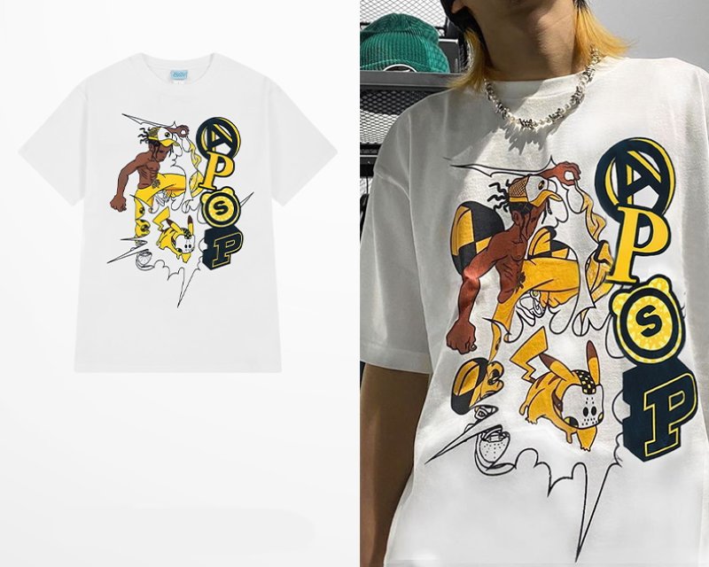 画像3: Hip hop graphicsT-shirt ユニセックス 男女兼用ヒップホップグラフィックプリントTシャツ (3)
