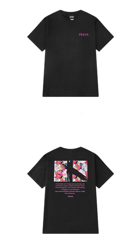画像4: Flower motif T-shirt ユニセックス 男女兼用フラワーモチーフプリントTシャツ (4)