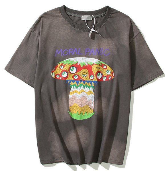 画像1: SAINT MICHAEL graffiti mushroom eyes print T-shirt　ユニセックス 男女兼用グラフィティマッシュルームアイルーズプリントTシャツ (1)