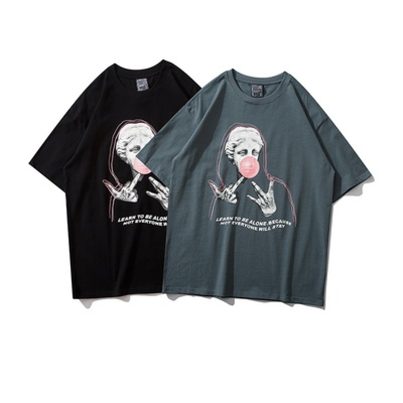 画像6: High street hip hopT-shirt ユニセックス 男女兼用ストリートヒップグラフィックプリントTシャツ (6)