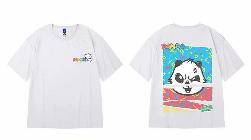 画像3: Angry pandaT-shirt ユニセックス 男女兼用アングリーパンダヒップホップオーバーサイズTシャツ (3)