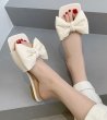 画像6: fairy style bow sandals slippers 　ダウンボウ リボンフェアリーフラットサンダルスリッパ    (6)